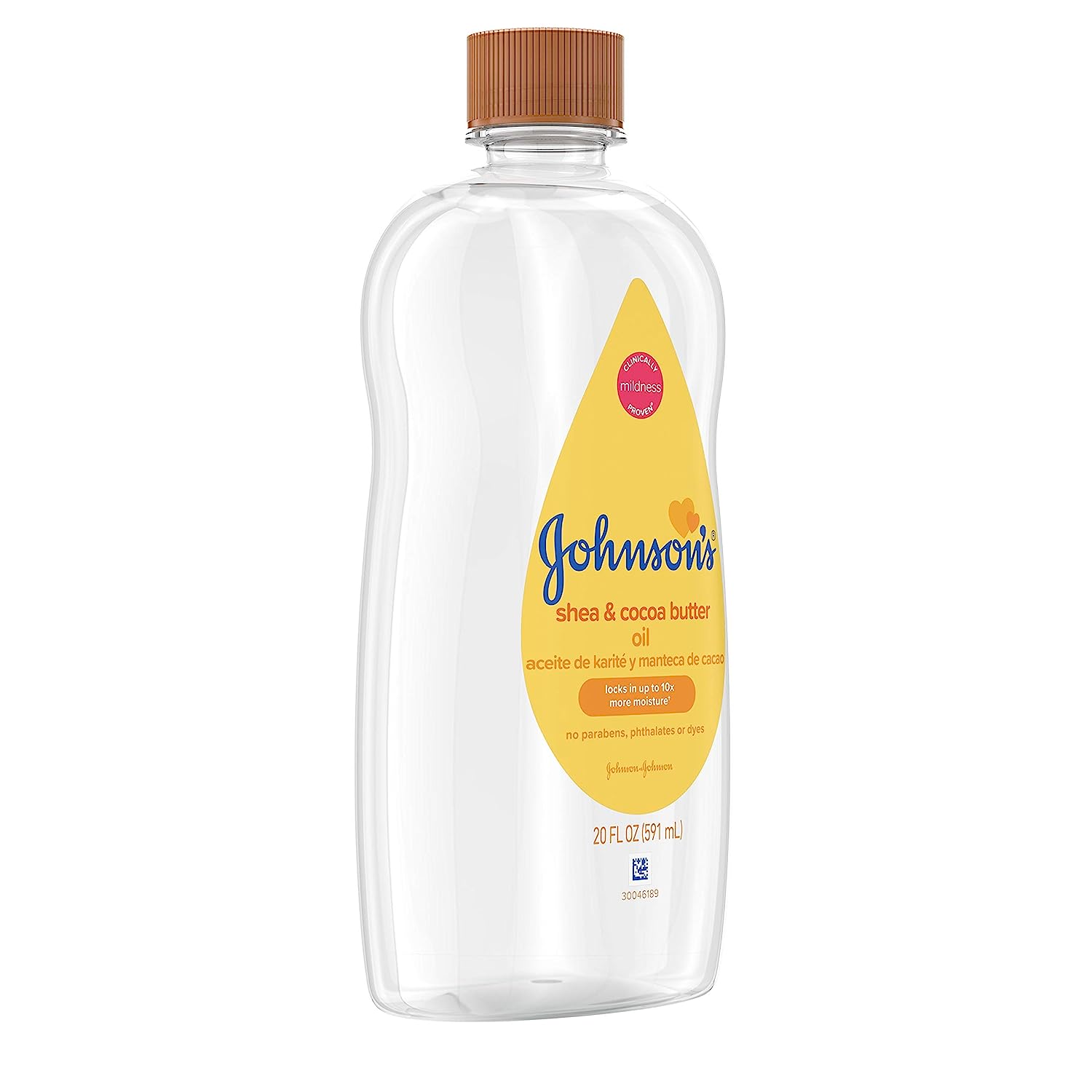 Johnson's Baby Oil, Mineral Oil Enriched with Shea & Cocoa Butter to Prevent Moisture Loss, Hypoallergenic, 20 fl. oz - Image 5